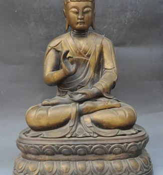 

tibet buddhism Red copper seat lotus sakyamuni Tathagata Amitabha buddha statue
