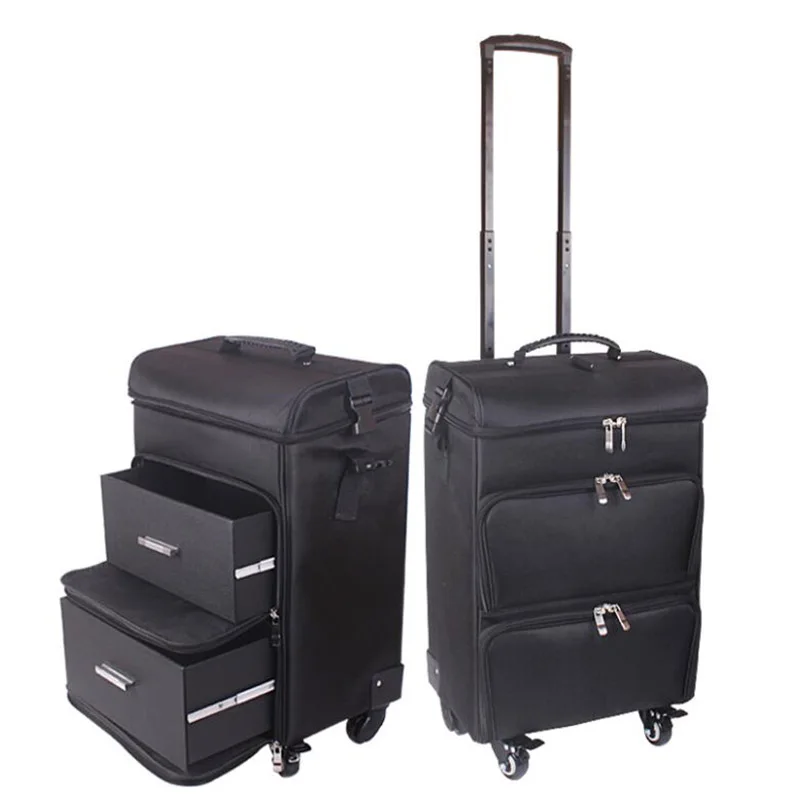 

TRAVEL TALE women beauty suitcase trolley large Cosmetic makeup box professional