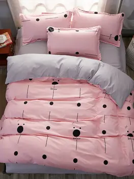 

4Pcs Duvet Covers Set Sweet Fresh Style Lovely Panda Cozy Bed Cover Set