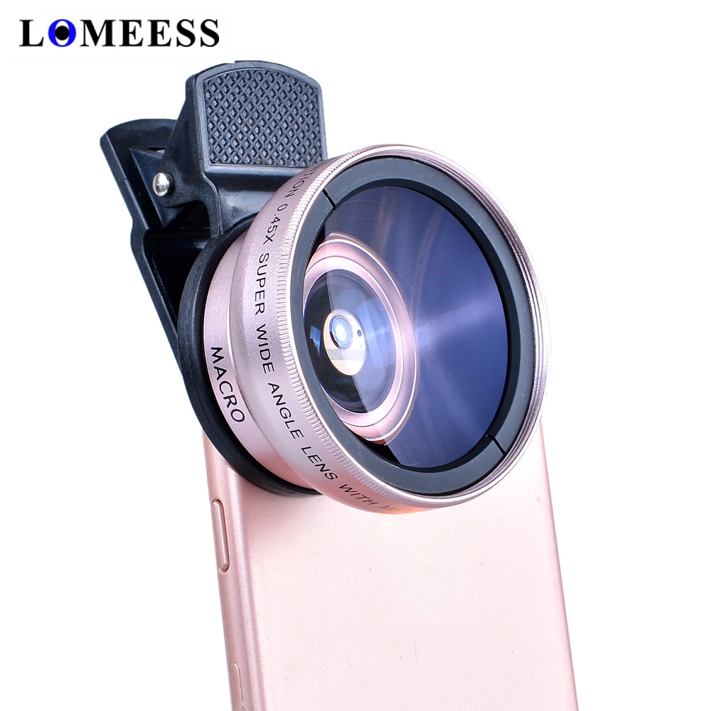 37MM UV 0.45X Super Wide Angle Smartphone Camera Lens 12.5X Macro Lens