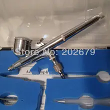 0,3 мм спрей двойного действия для ногтей аэрограф набор Пистолет Краски серебряный цвет настроить снаружи