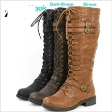 Женская обувь женские туфли-лодочки; для женщин Модные женские туфли Сапоги до колена с пряжкой мотоботы зимние сапоги на платформе женские g61261