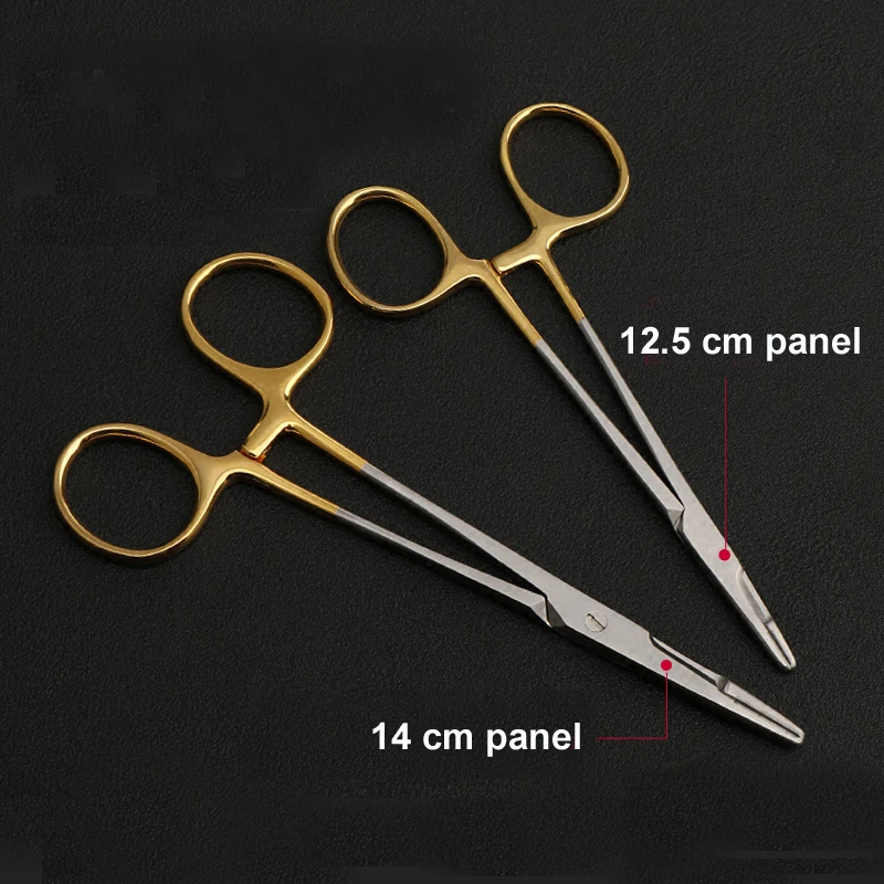 Tiangong gold handle needle holder double eyelid surgery tool Jinyan needle clamp insert with scissors multi 1