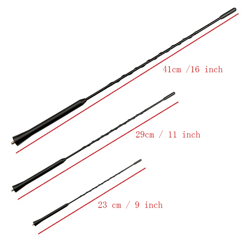 

16" 16 inch Car Auto Roof Mast Stereo Radio FM AM Amplified Booster Antenna Automobiles 0.2 A 12V for Smart ForTwo