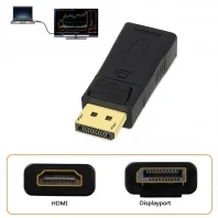 

DisplayPort DP Display Port Source Male to HDMI Female Sink Displays Video Audio Converter Adapter Connector