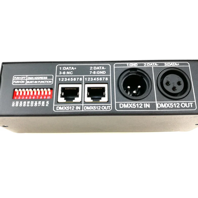 DC 12V 24V DMX512 декодер 3 канала 24A DMX контроллер для 3528 5050 5630 RGB Светодиодные полосы