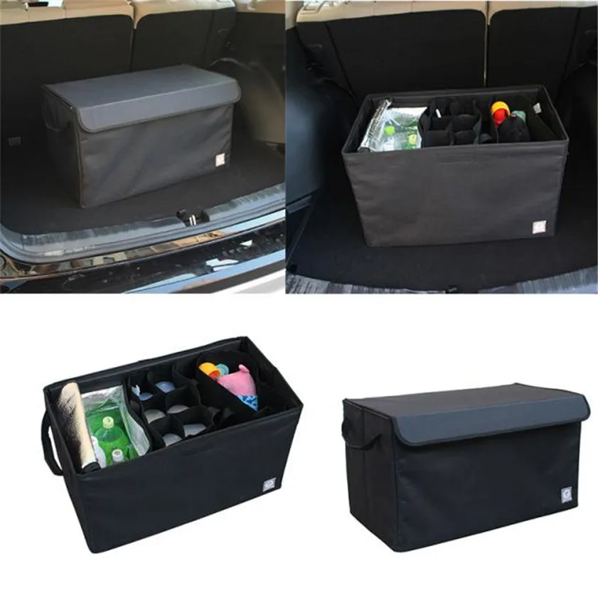 

2017 Car-styling High Quality  Foldable Car Auto Back Rear Trunk Seat Big Storage Bag Pocket Cage Organizer New n1