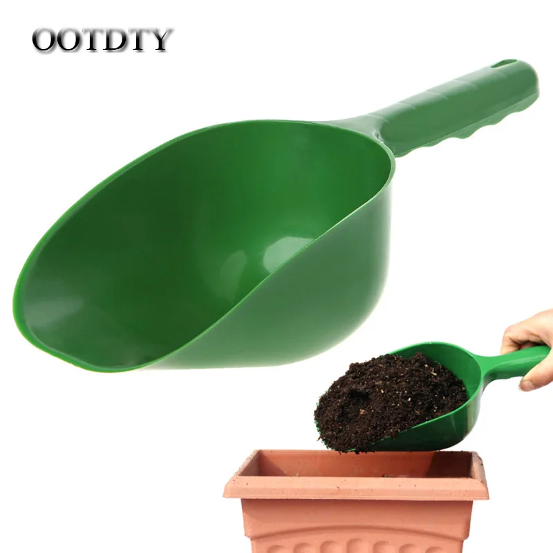 

OOTDTY Garden Scoop Multi-function Soil Plastic Shovel Spoons Digging Tool Cultivation hand tools dorp shipping