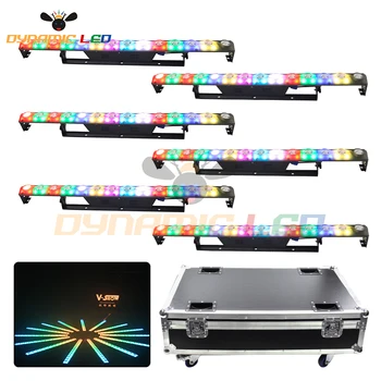 

6pcs With Flightcase Led Wall Washer Light 14X3W 2in1 Magic Dj light Led Bar Light Led Dmx Dj Disco Stage Light For Landscape