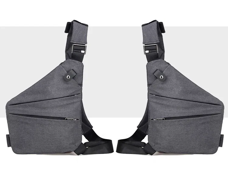 

QIUYIN Chest Pack Bag 2019 Brand New Men Vintage Canvas Leather Satchel Shoulder Canvas Fanny Pack Fashion Street