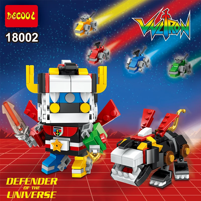

DECOOL 18002 Mini Voltron Robot King 455PCS Model Defender of the Universe Building Blocks Kit Bricks Toys Compatible legoINGlys
