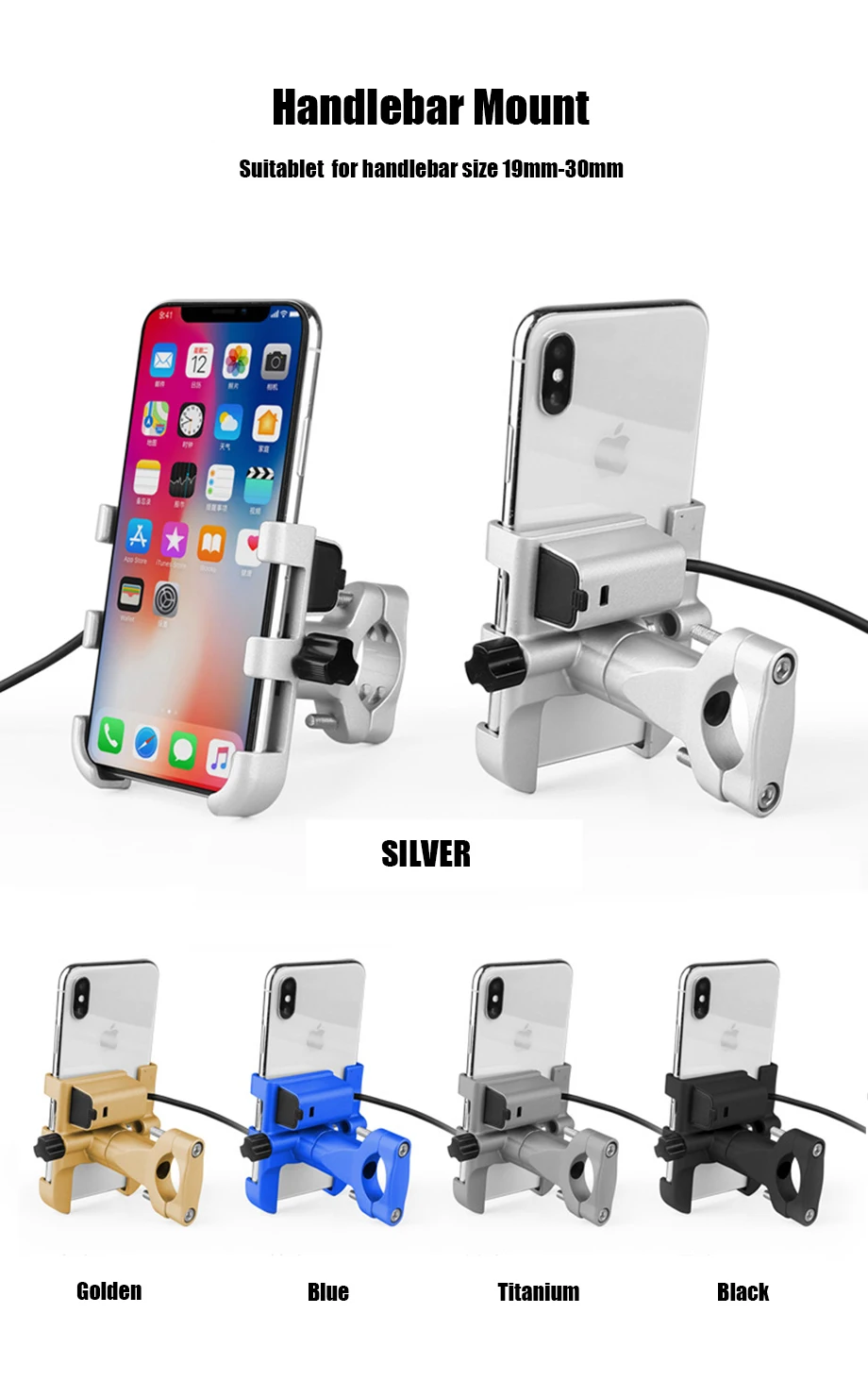 iphone charging dock SMOYNG Aluminum Motorcycle Bike Phone Holder Stand With USB Charger Moto Bicycle Handlebar Mirro  Mobil Bracket Support Mount phone holder for car