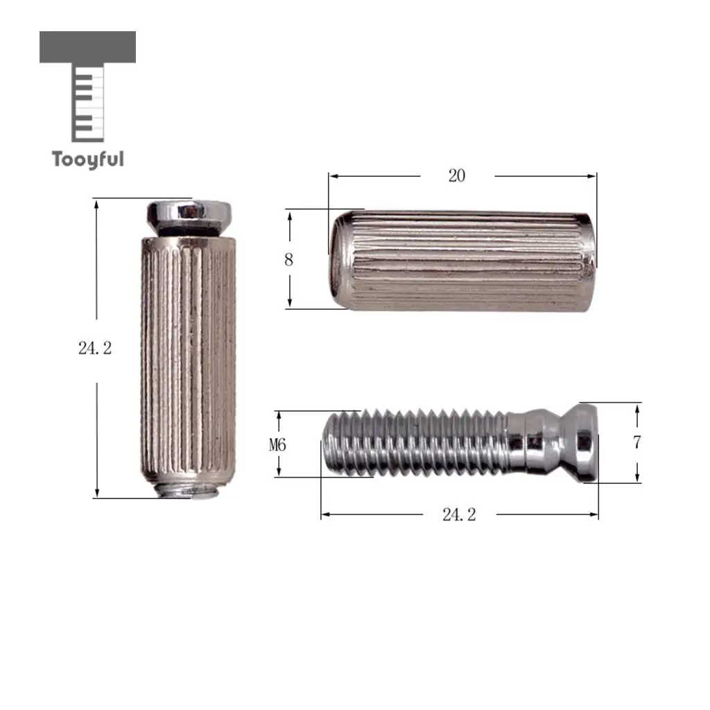 Tooyful 2 шт. железная гитара тремоло мост шпильки анкеры для электрогитары Замена моста части Серебро