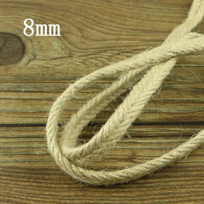 Jute Rope Natural Hessian Jute Twine Rope Burlap Ribbon DIY Craft Vintage Wedding Christmas Party Decor