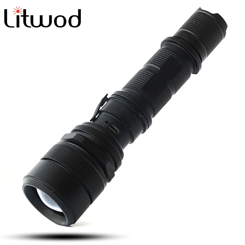 

Litwod z30188 XM-L L2 Led Tactical Flashlight 5000Lm Zoomable waterproof For Hunting Light Aluminum Remote Switch Torch