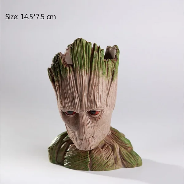 Strongwell Flowerpot Baby Groot Pen Pot Holder Plants Flower Pot Cute Action Figures Toys for Kids Gift Desktop Decoration - Цвет: MY-71604