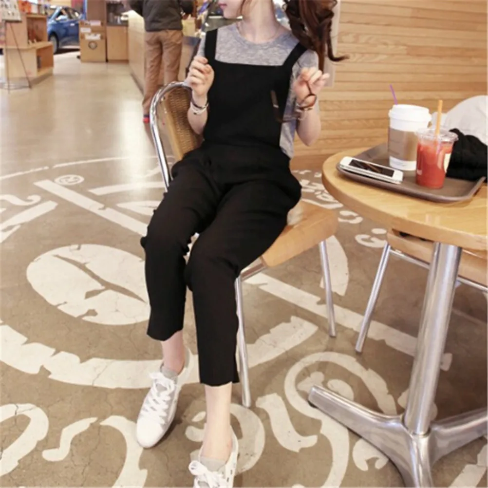 

Womens Casual Loose Linen Pants Cotton Jumpsuit Strap Harem Trousers Overalls Overalls Loose Harem Pants Trousers