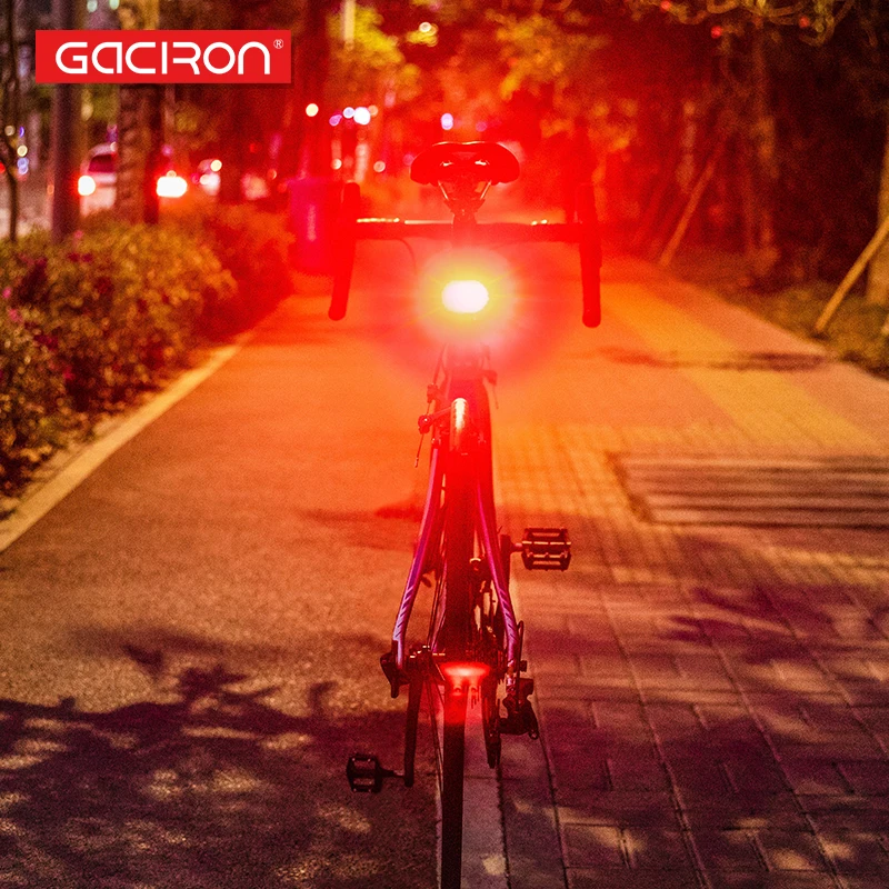 GACIRON 60 люменПредупреждение задний светильник для велосипеда задний фонарь Водонепроницаемый светодиодный Usb Перезаряжаемый велосипедный светильник для горного велосипеда