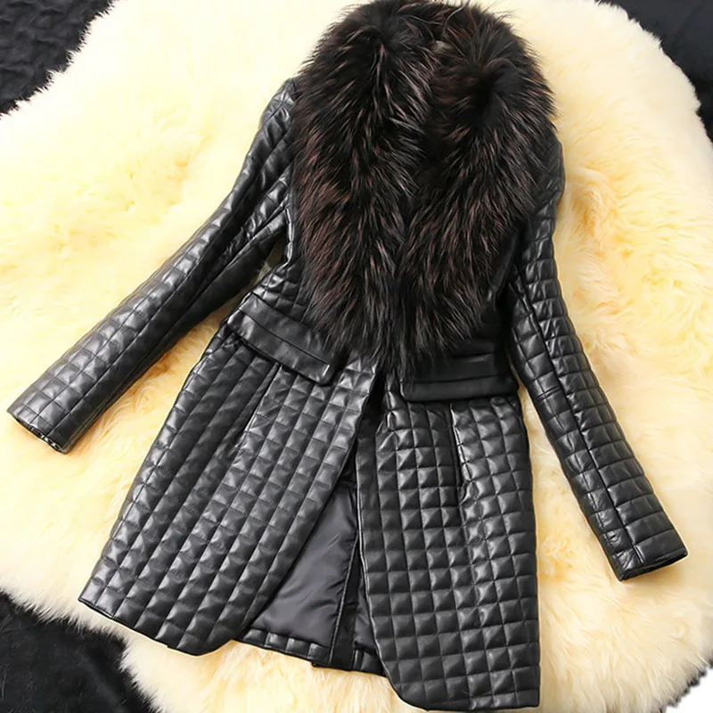

New Leather Jacket Faux Fur Coat Jacket Women Plus Size S- 3XL Autumn Winter 9CT028