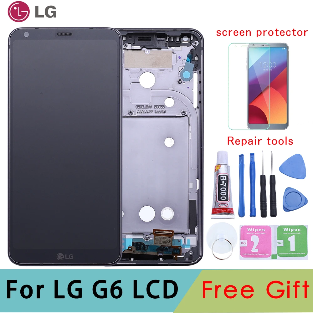 Оригинальный дисплей для LG G6 ЖК с сенсорным экраном рамкой дигитайзер H870 H873 VS998