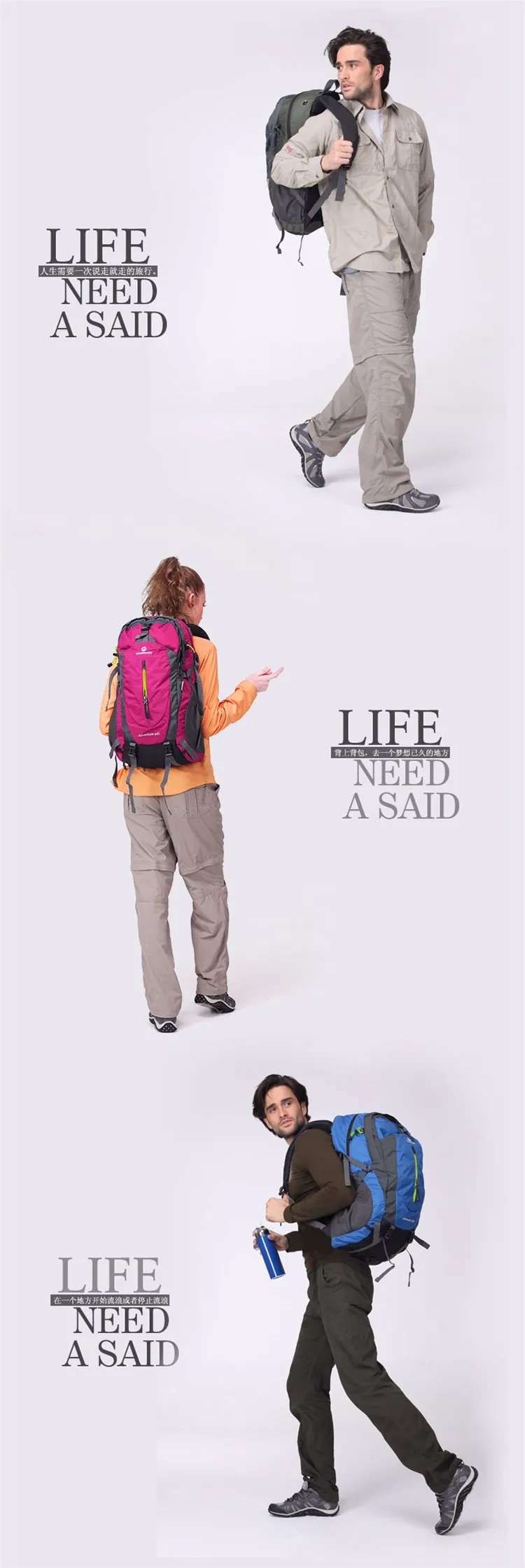 Acampamento ao ar Mochila de Viagem Bolsas para Mulheres 40l à Prova Maleroads Dwaterproof Água Livre Caminhadas Mochila Esporte Daypack Trekking Escalada Volta Masculinas 9 Esporte e Lazer