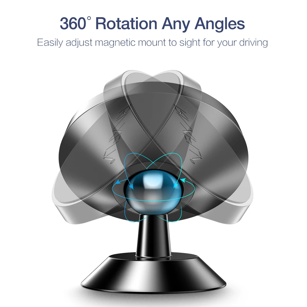 RAXFLY, магнитный держатель для телефона в машину, 360 вращение, универсальный автомобильный держатель, крепкий магнит, подставка для телефона, подставка для iPhone, samsung держатель для телефона в машину