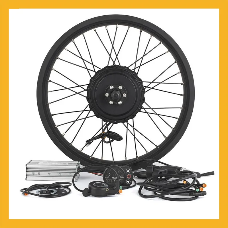 Cheap 24V 250W Waterproof Motor Wheel Electric Bicycle Conversion Kit 26 inch Front BLDC Hub Wheel Motor Controller KT LCD3 Throttlle 26