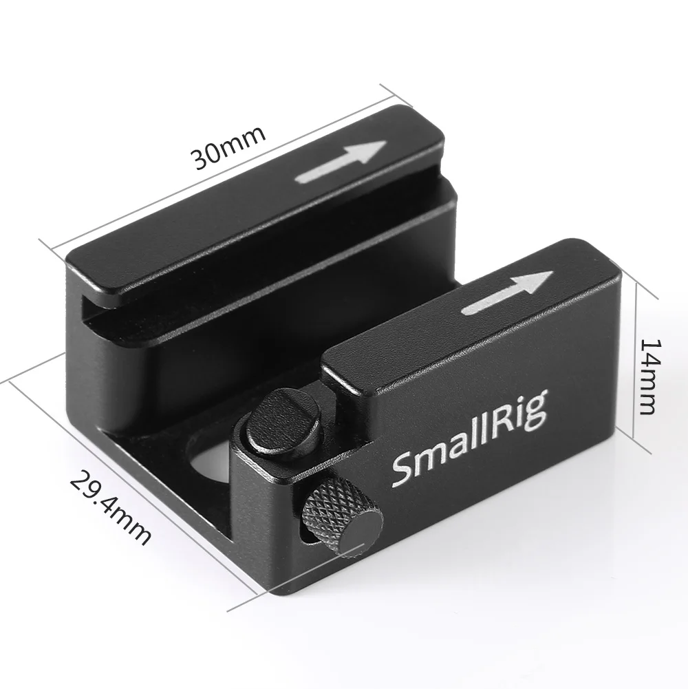 SmallRig адаптер холодного башмака с кнопкой анти-выключения для универсальной клетки/ручки/пластины с 1/4 '-20 резьбовых отверстий-2260