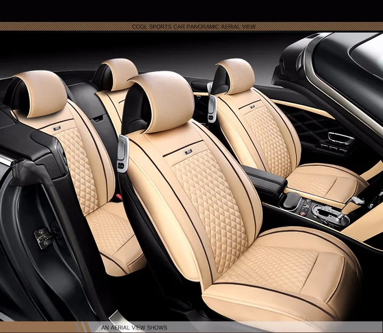 Одежда высшего качества роскошные кожаные чехлы для подушек спереди и сзади полный набор универсальный для Cruze Lavida фокус Benz BMW Mazda Kia