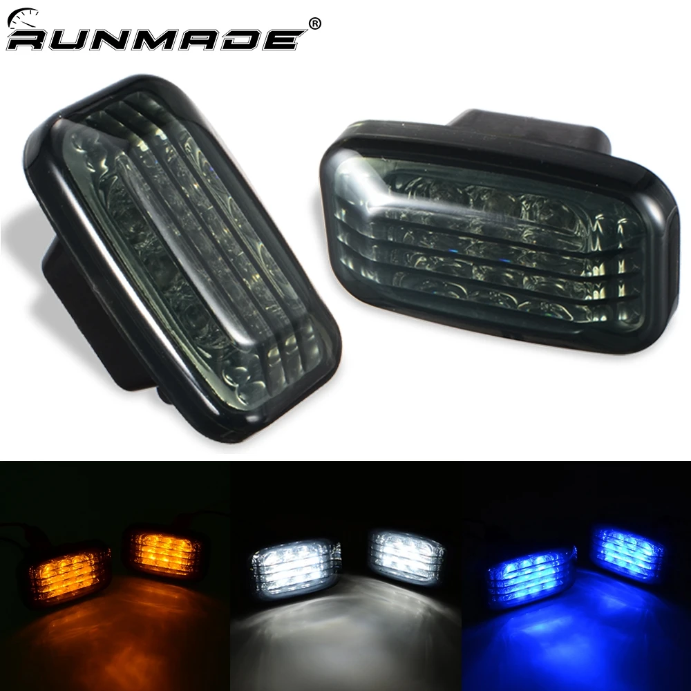 runmade 1Pair Car Side Marker font b Lamp b font LED Smoke Turn Signal Light For