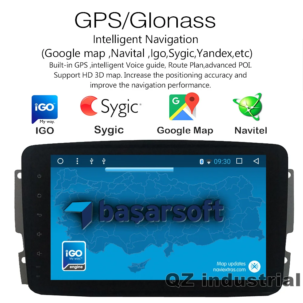 Perfect QZ industrial 9" Android 8.1 T3 for Mercedes-Benz W209 W203 W168 ML W163 W463 Viano W639 Vito With GPS 3G 4G Wifi BT Navi Radio 4 Perfect QZ industrial 9" Android 8.1 T3 for Mercedes-Benz W209 W203 W168 ML W163 W463 Viano W639 Vito With GPS 3G 4G Wifi BT Navi Radio 4