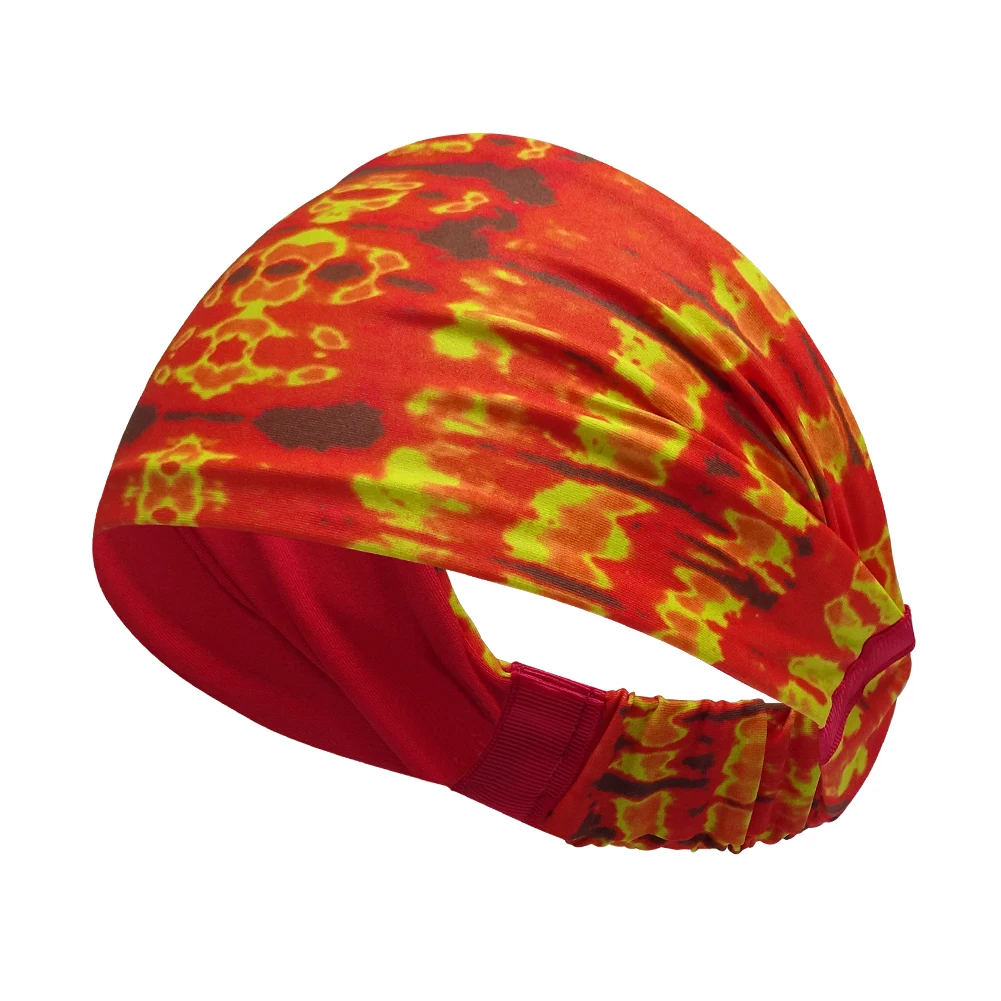Модная спортивная повязка на голову для женщин с широкими полями впитывающий пот платок для йоги фитнеса дышащая быстросохнущая прочная повязка на голову