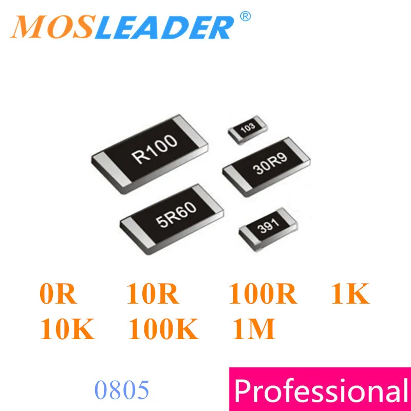 

Mosleader 5000PCS 0805 5% 1% 0R 10R 100R 1K 10K 100K 1M 2012 High quality