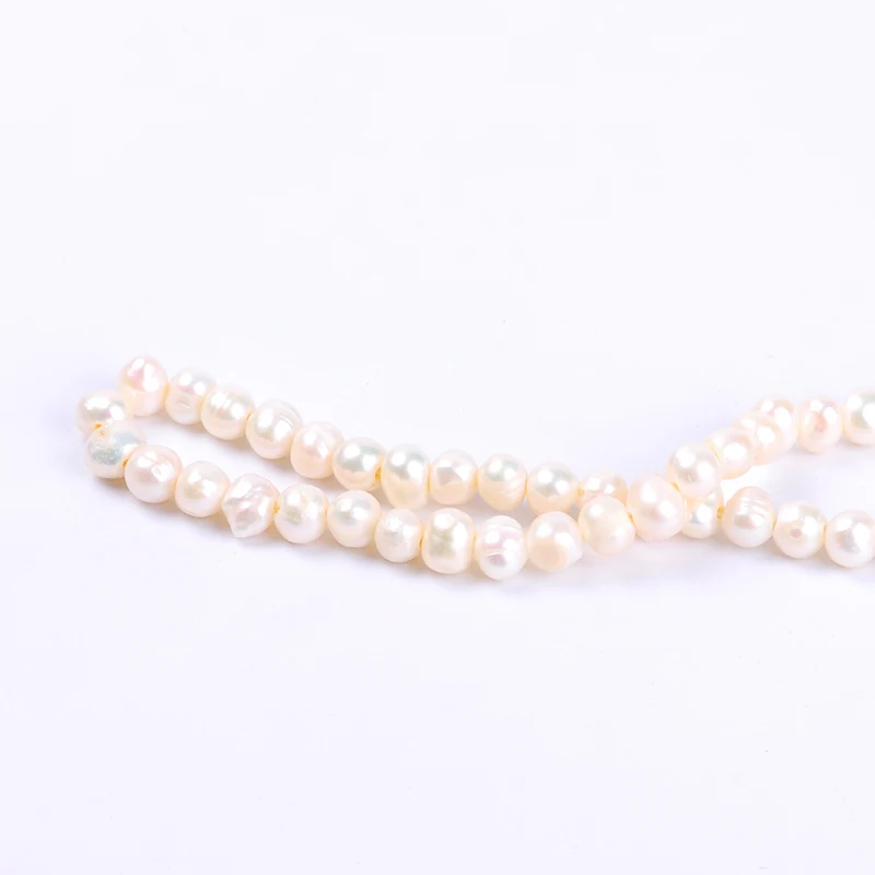 1pack/lot 8-9mm A quality Thread punch Natural freshwater Pearl Loose Beads DIY for Jewelry bracelet necklace