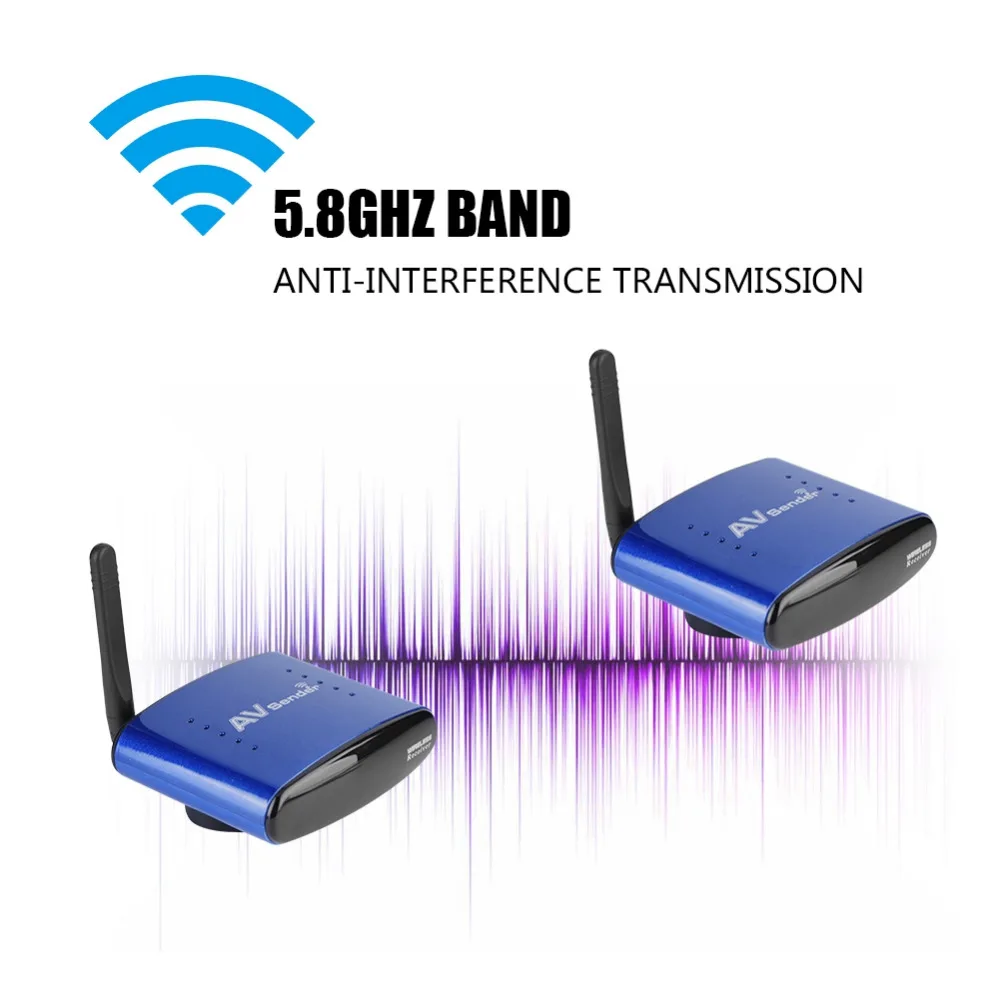 

PAT-530 5.8GHz AV Sender Transmitter & Receiver Strong Anti-interference Wireless AV Sender for TV