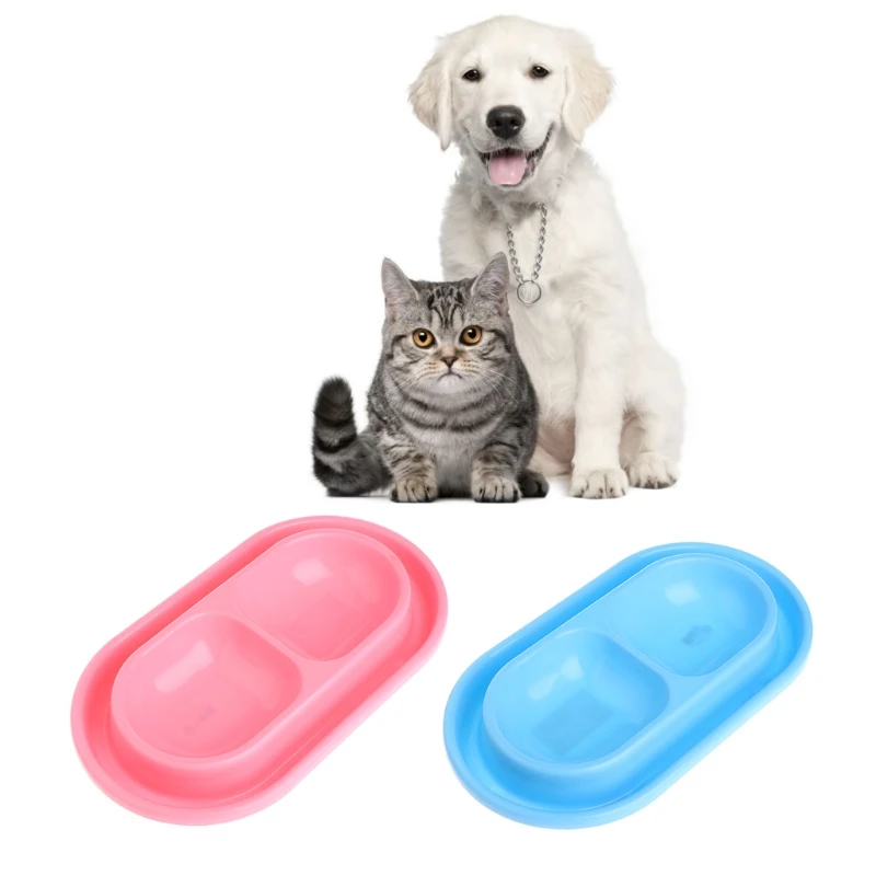 

Pet Feeding Double Bowls Plastic Anti Ants Food Water Feeder For Dogs Cats Puppy %328