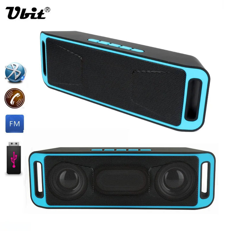 Ubit Portable Wireless Speaker Bluetooth 4.0 Stereo Subwoofer TF USB FM Radio Built-in Mic Dual LoudSpeaker Bass Sound Speakers