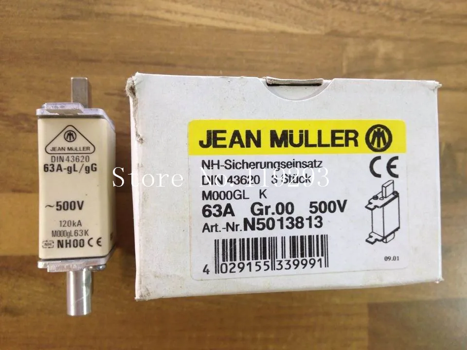 

[SA]Germany JEAN MULLER Jean Mueller N5013813 genuine original fuse 63A NH00 DIN43620--5pcs/lot