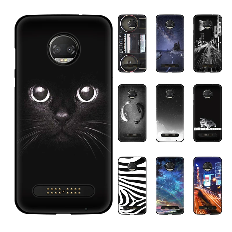 

JURCHEN 3D Cartoon Phone Case For Motorola Moto Z2 Force Edition Case Soft Silicone Back Cover For Motorola Moto Z2 Force Case