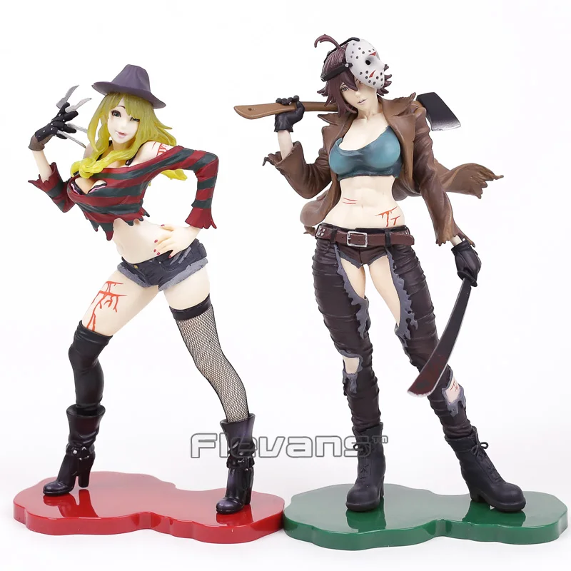 Freddy vs Jason Horror Bishoujo Voorhees / Krueger ПВХ фигурка Коллекционная модель игрушки 2 вида