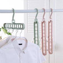 WBBOOMING Multi-port Support Circle Clothes Hanger Clothes Drying Rack Multifunction Plastic Scarf Clothes Hangers Storage