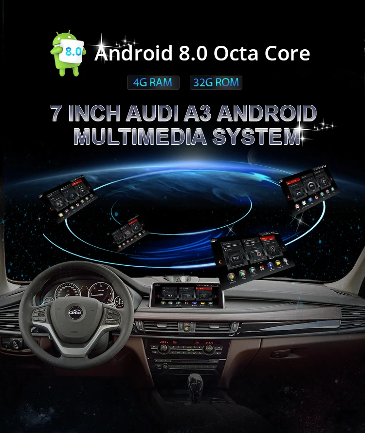 Cheap Android 9.0 Car DVD Stereo Player for Audi A3/S3(2003-2013) With TPMS/OBD2/DAB+/GPS/WIFI FM GPS Radio Multimedia Carplay 12