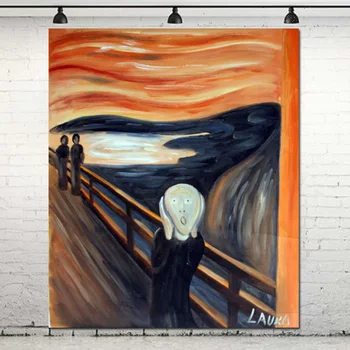 

CLASSICA ART MUNCH THE SCREAM ABSTRACT PORTRAIT HAND MADE OIL PAINTING REPRO CANVAS ART FOR WALL DECOR