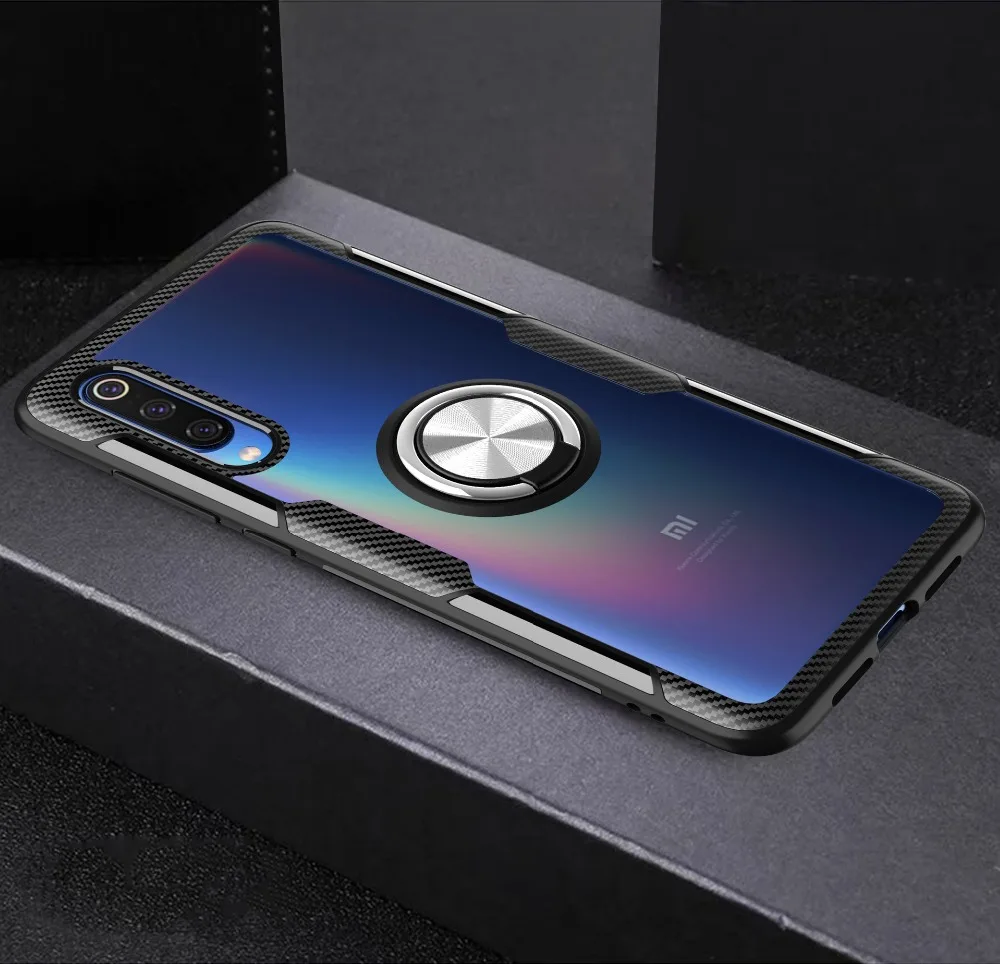 Xiaomi mi 9 чехол, мягкий силиконовый бампер, прозрачная задняя крышка для xiaomi mi 9, магнитный автомобильный держатель, кольцо для xiaomi mi 9 SE чехол s m9