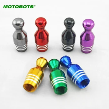 

MOTOBOTS 100Pcs For Car Bike Motorcycle Bowling-shaped Alloy Valve Caps MTB BMX Tire Valve Anti-Dust Covers 7-Color #AM980