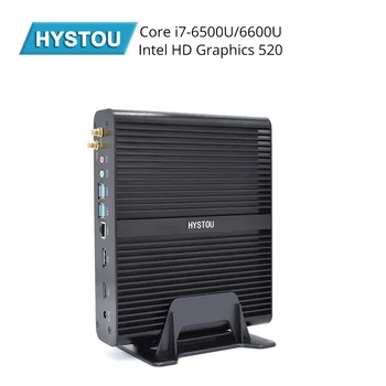 

Hystou Mini PC Windows 10 Intel Core i7 6500U Dual Core Fanless Mini Desktop PC HDMI VGA WiFi Nettop HTPC support 4G SIM card