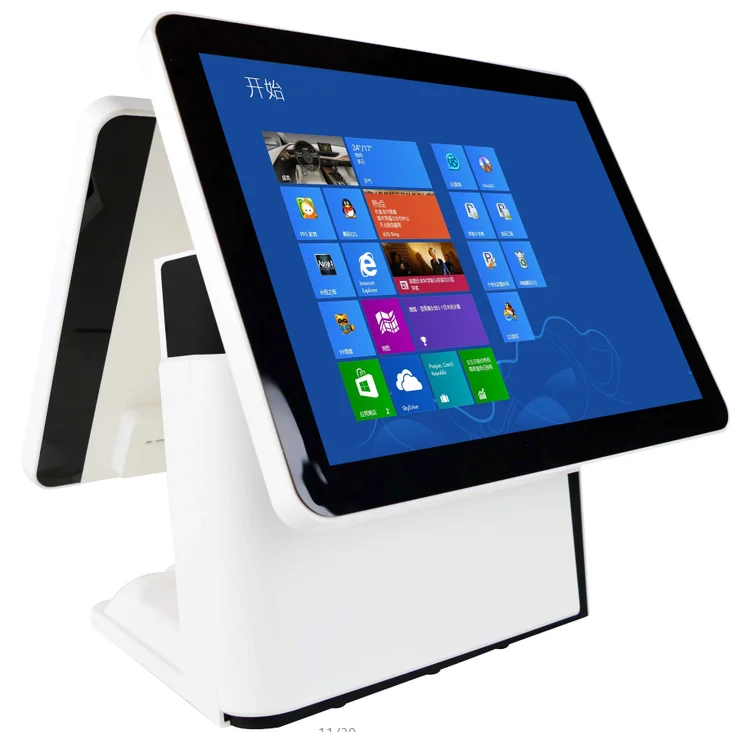 Pos № 15.6 "двойной экран Win 7 все в одном Ресторан POS системы