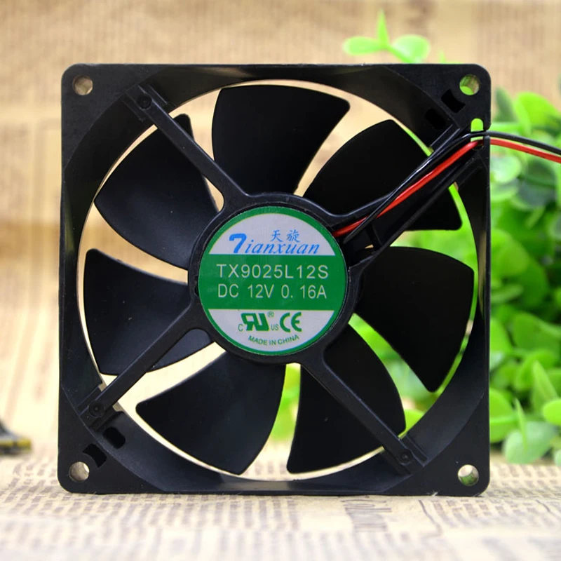 

Tianxuan TX9025L12S 90*90*25mm DC 12V 0.16A Cooling Fan For Processor Cooler Heatsink Fan For PC