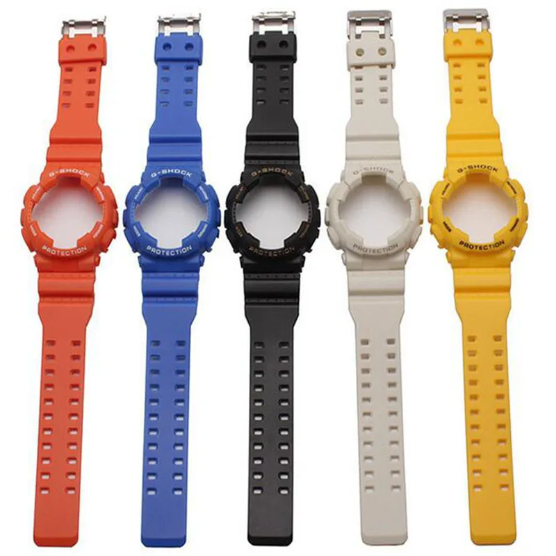

Watch Accessories For Casio GSHOCK GA-110 GA-100 GA-120 GBA400 700 Two-color Multi-color Mixing Strap Men's Women 16mm Watchband