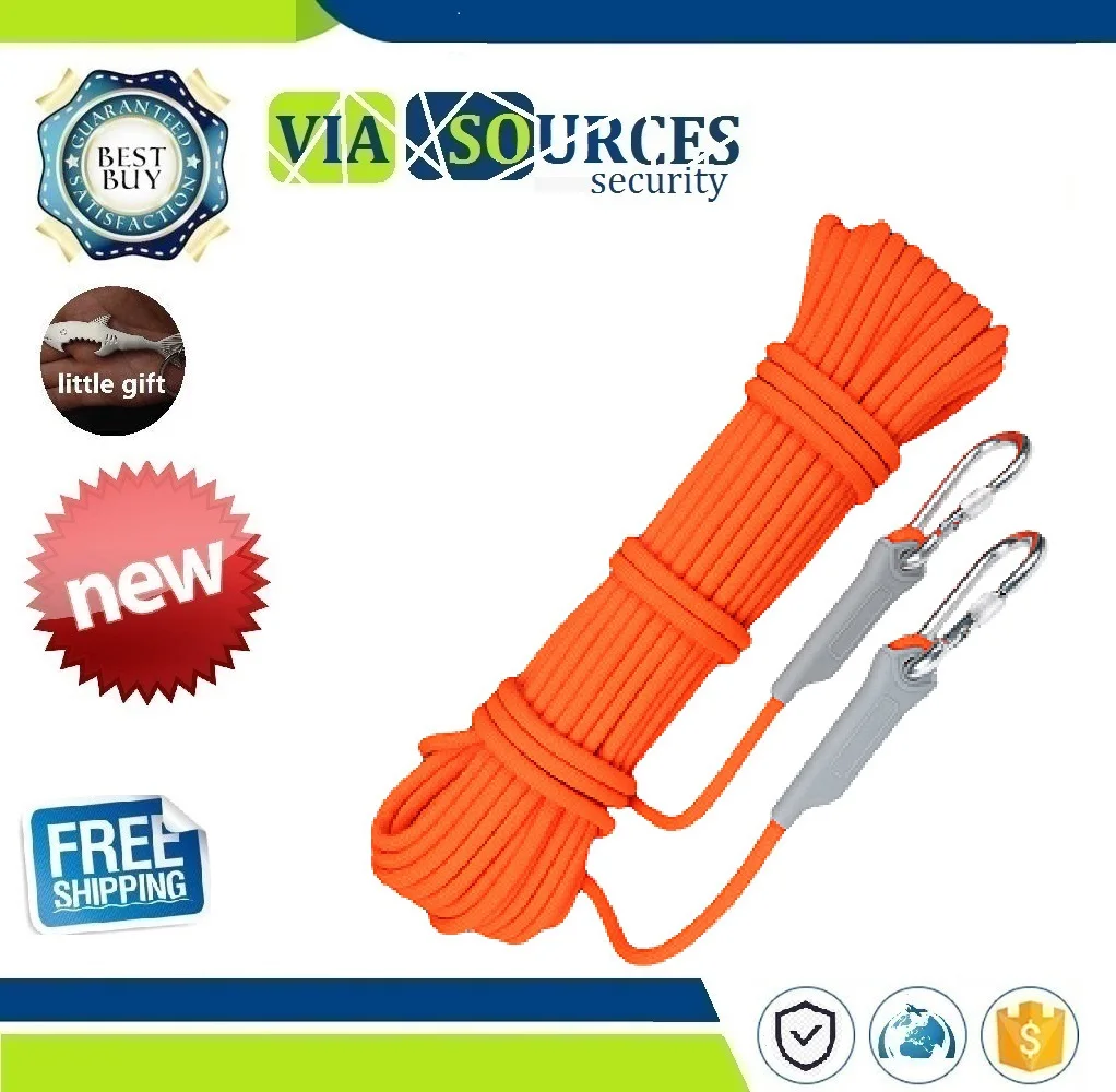 

10M Safety Lifeline Outdoor Survival Climbing Auxiliary Rope Self defense Emergency Life Saving Rope Rescue Equipment Supplies